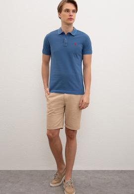 Erkek Açık Lacivert Basic Polo Yaka Tişört - 50217612272