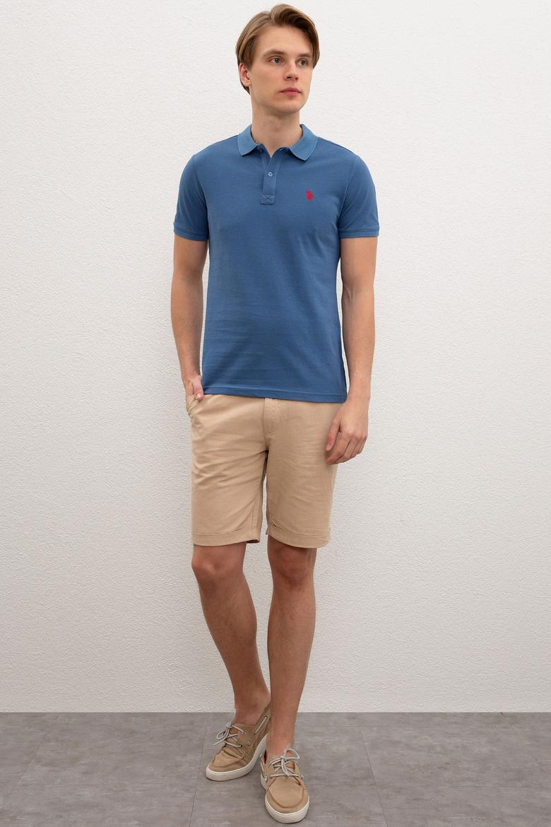 Erkek Açık Lacivert Basic Polo Yaka Tişört - 50217612272