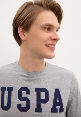 Erkek Gri Melanj Basic Bisiklet Yaka Tişört - 50216452037