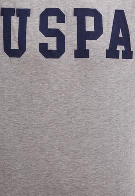 Erkek Gri Melanj Basic Bisiklet Yaka Tişört - 50216452037