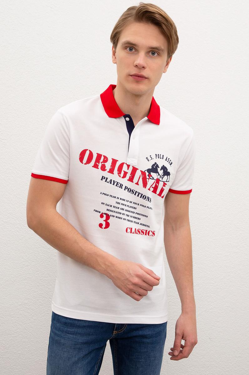 Erkek Beyaz Polo Yaka Tişört