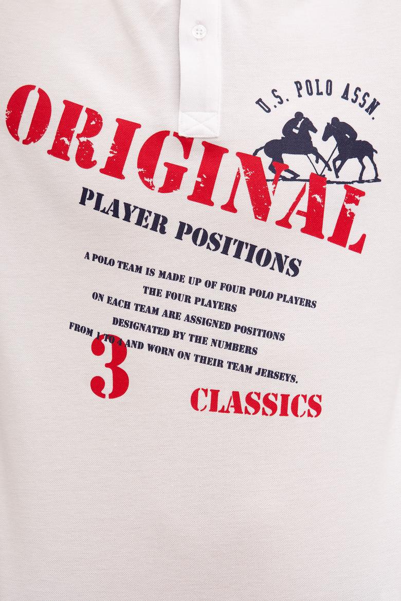 Erkek Beyaz Polo Yaka Tişört - 50217786011