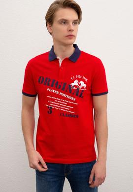 Erkek Kırmızı Polo Yaka Tişört - 50217786042