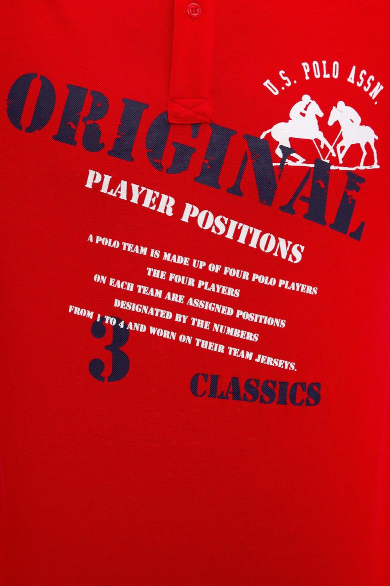 Erkek Kırmızı Polo Yaka Tişört - 50217786042