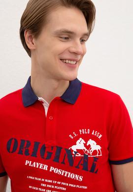 Erkek Kırmızı Polo Yaka Tişört - 50217786042