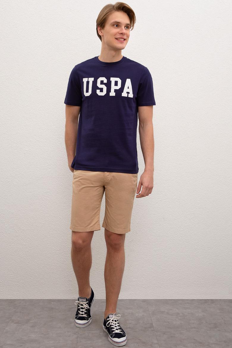 Erkek Lacivert Bisiklet Yaka T-Shirt Basic - 50216452019