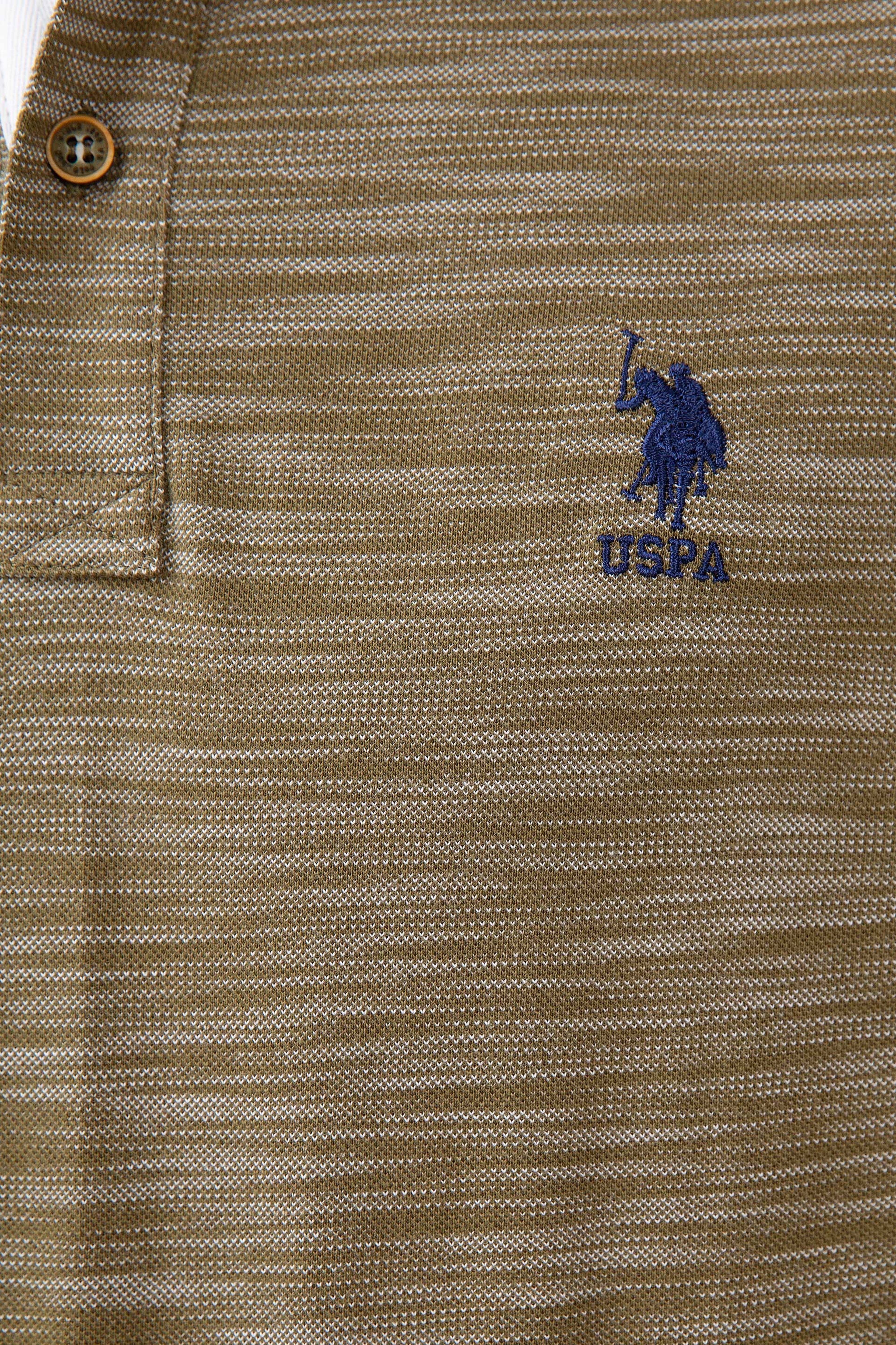 Erkek Haki Polo Yaka T-Shirt - Image 4