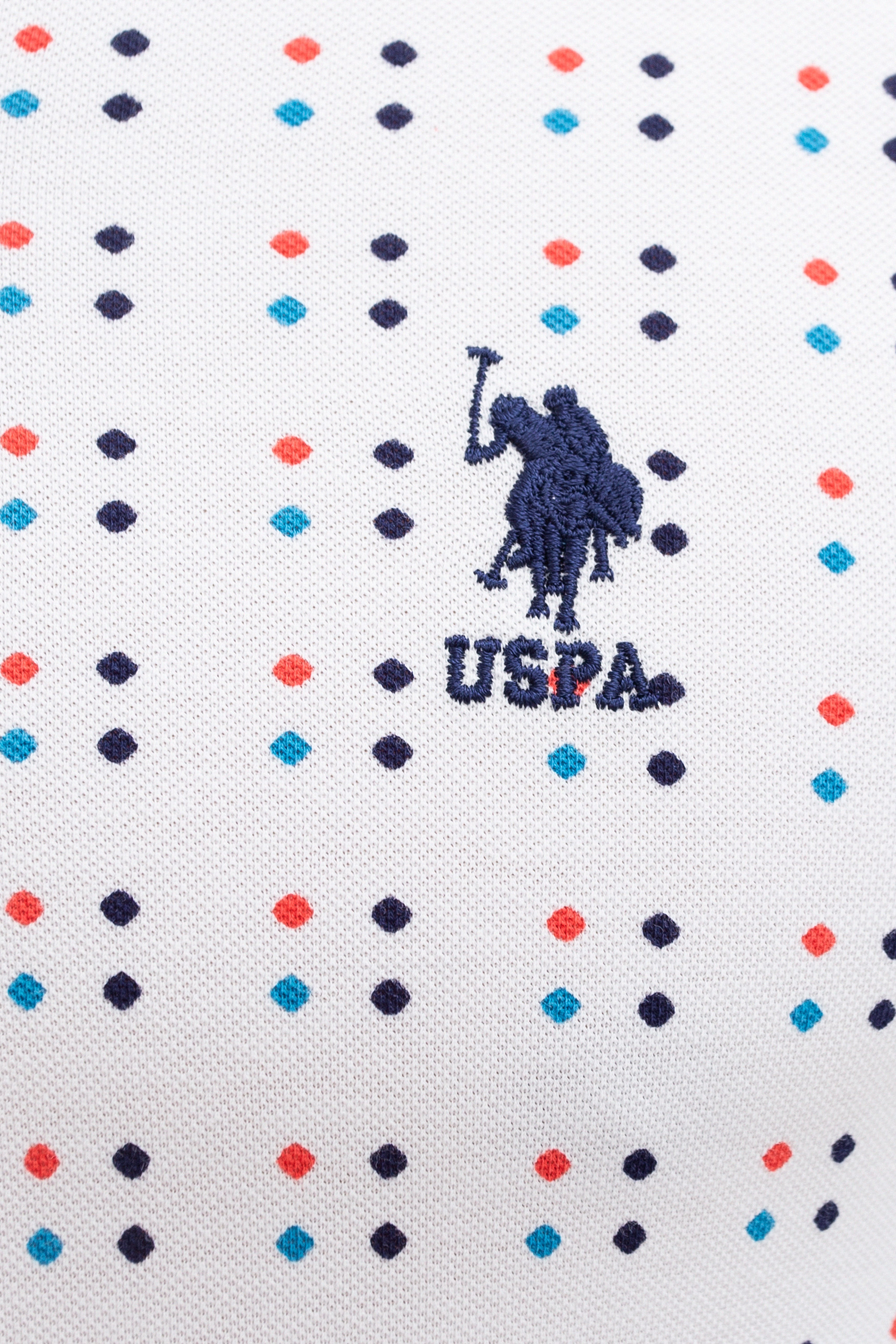 Erkek Beyaz Polo Yaka T-Shirt - Image 5