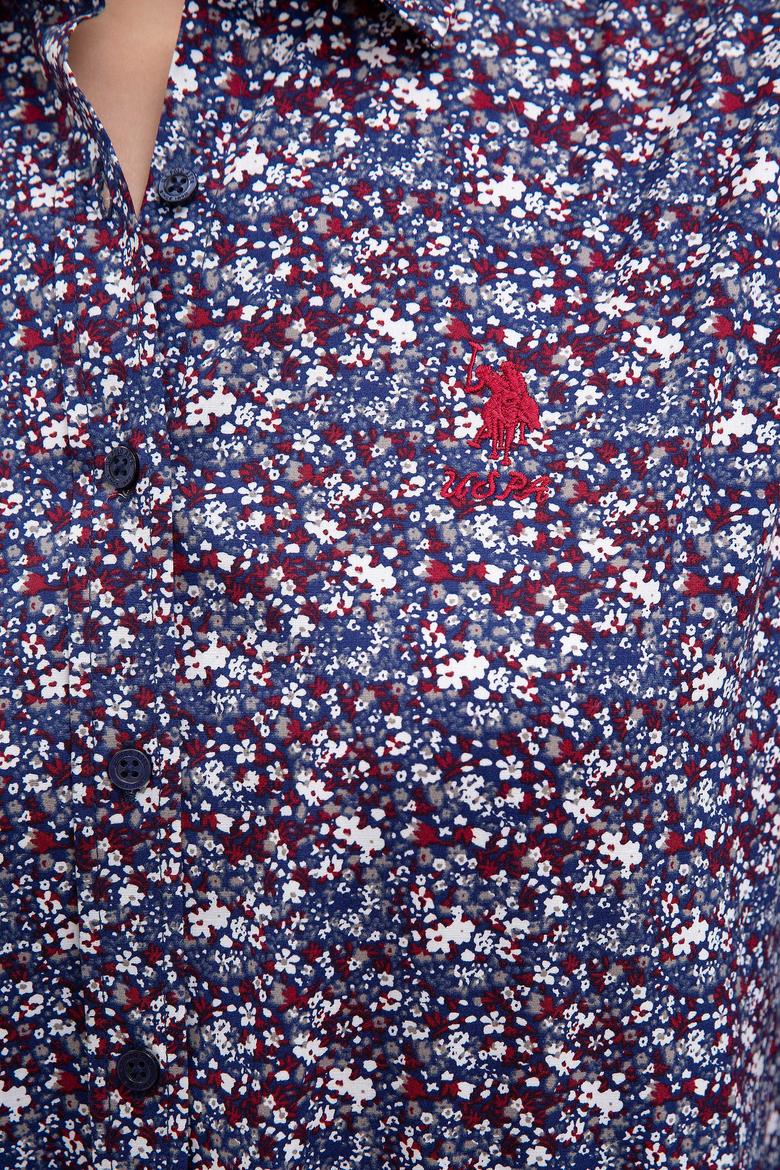 Kadın Lacivert Uzun Kollu Gömlek - 50219985003