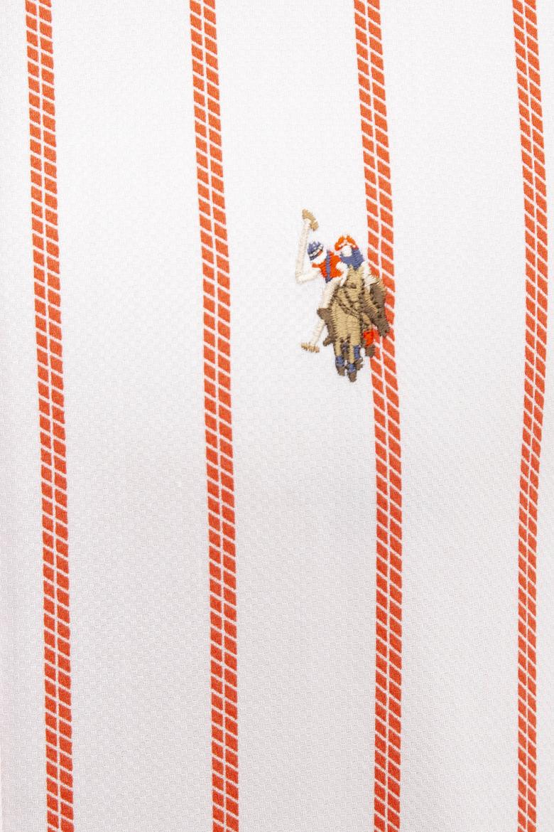 Erkek Kırmızı Dikey Çizgili Gömlek Uzunkol - 50218688004