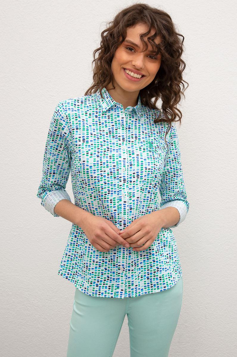 Kadın Yeşil Gömlek Uzunkol