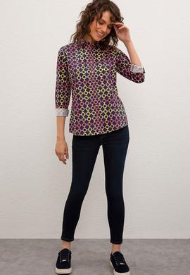 Kadın Lacivert Gömlek Uzunkol - 50218692007