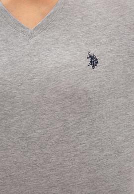 Erkek Gri Melanj Basic Tişört - 50222610034