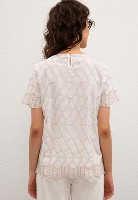 Kadın Beyaz Gömlek Kısakol - 50218708031