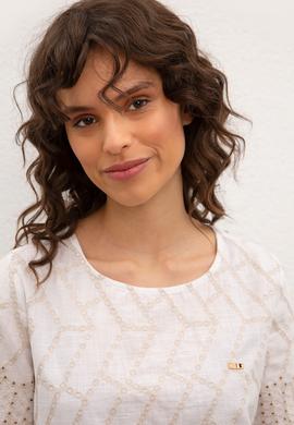 Kadın Beyaz Gömlek Kısakol - 50218708031