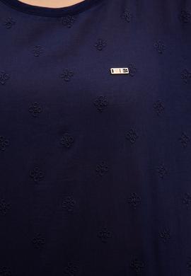 Kadın Lacivert Bisiklet Yaka T-Shirt - 50223560003