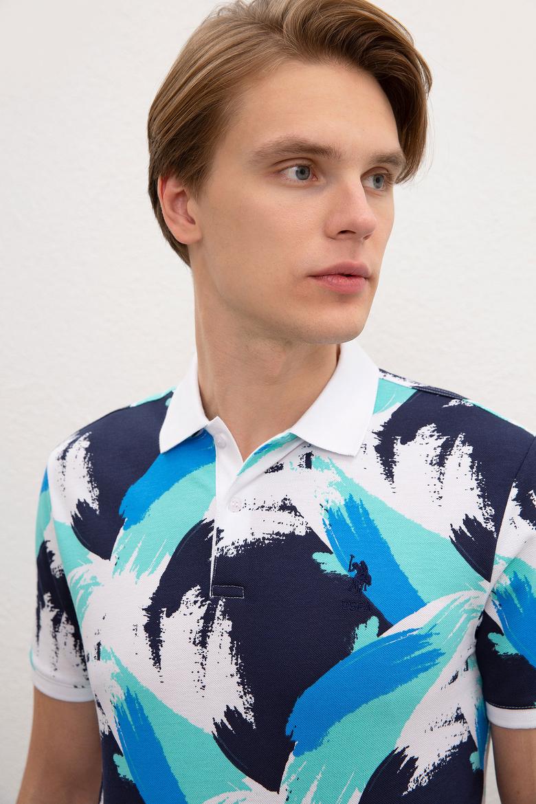 Erkek Beyaz Polo Yaka Tişört - 50218409006