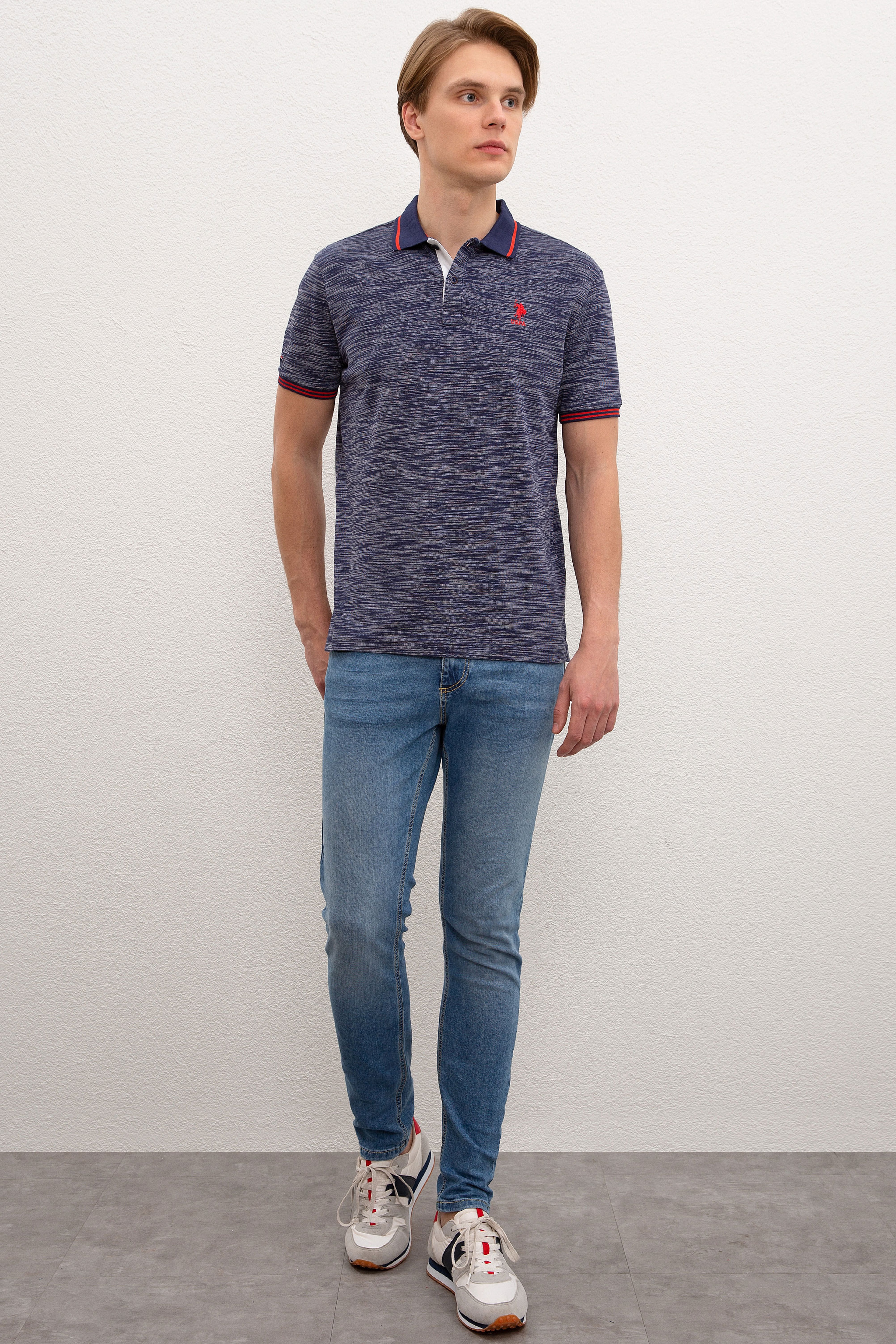 Erkek Lacivert Polo Yaka T-Shirt