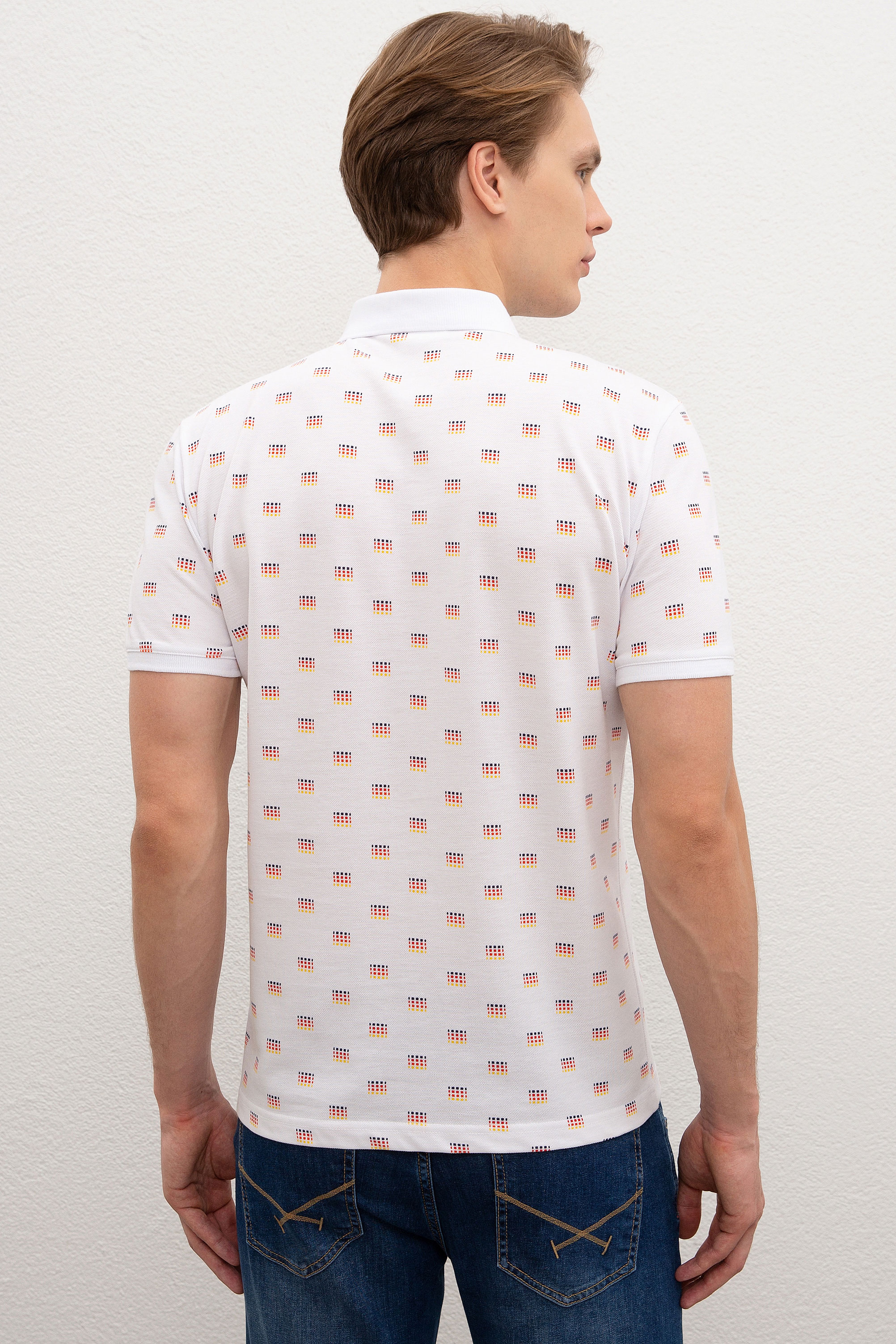 Erkek Beyaz Polo Yaka T-Shirt