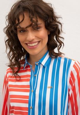 Kadın Mavi Gömlek Uzunkol - 50218642004