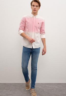 Erkek Pembe Gömlek Uzunkol - 50218684010