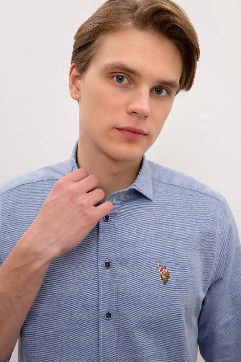 Erkek Lacivert Gömlek Uzunkol - 50218438001