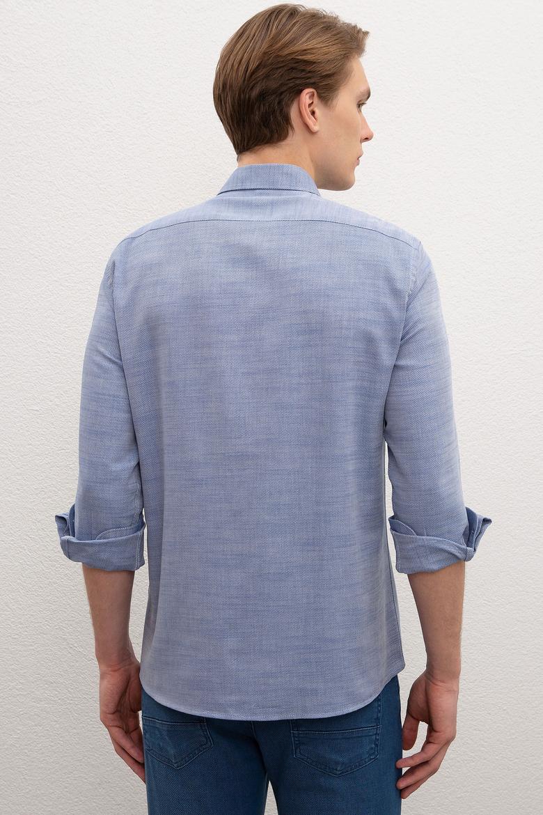 Erkek Lacivert Gömlek Uzunkol - 50218438001