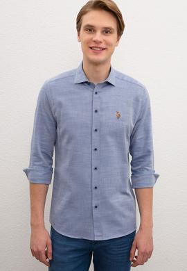 Erkek Lacivert Gömlek Uzunkol - 50218438001