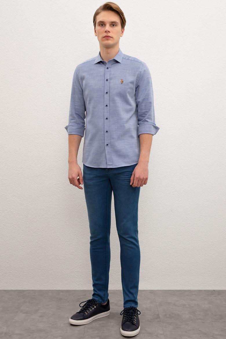 Erkek Lacivert Gömlek Uzunkol - 50218438001