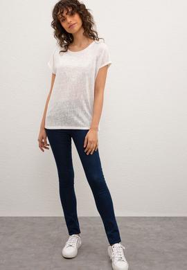 Kadın Beyaz Tişört - 50219292006