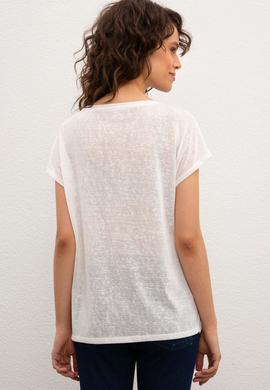 Kadın Beyaz Tişört - 50219292006