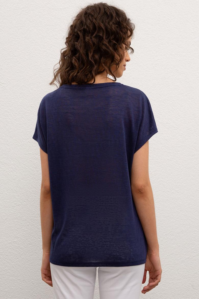 Kadın Lacivert Tişört - 50219292013