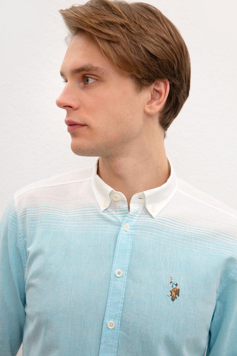 Erkek Mavi Gömlek Uzunkol - 50218684002