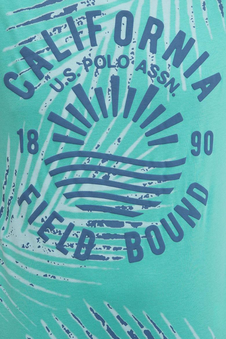 Erkek Mint Yeşili Bisiklet Yaka T-Shirt - 50219195024