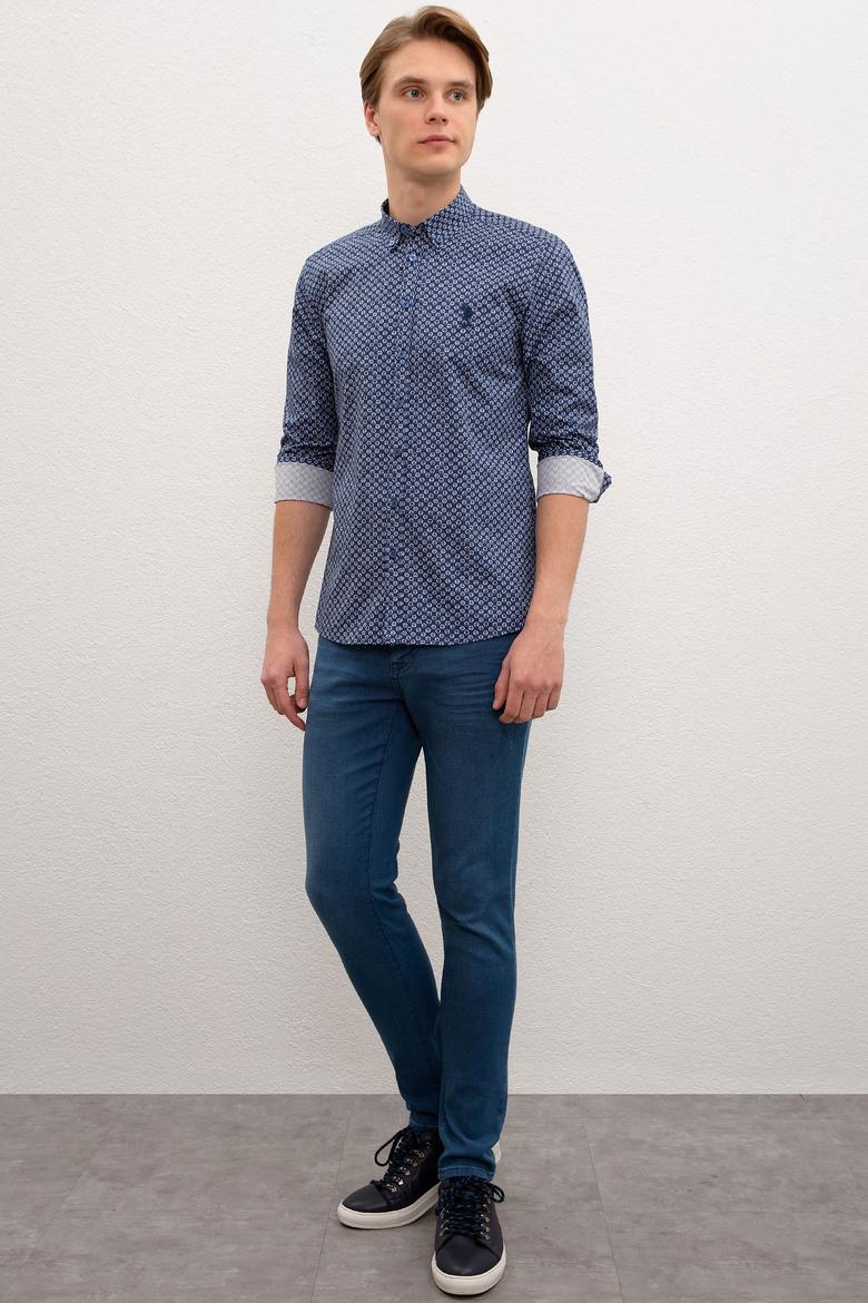 Erkek Lacivert Gömlek Uzunkol - 50219552009