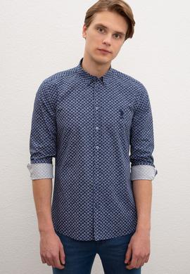 Erkek Lacivert Gömlek Uzunkol - 50219552009