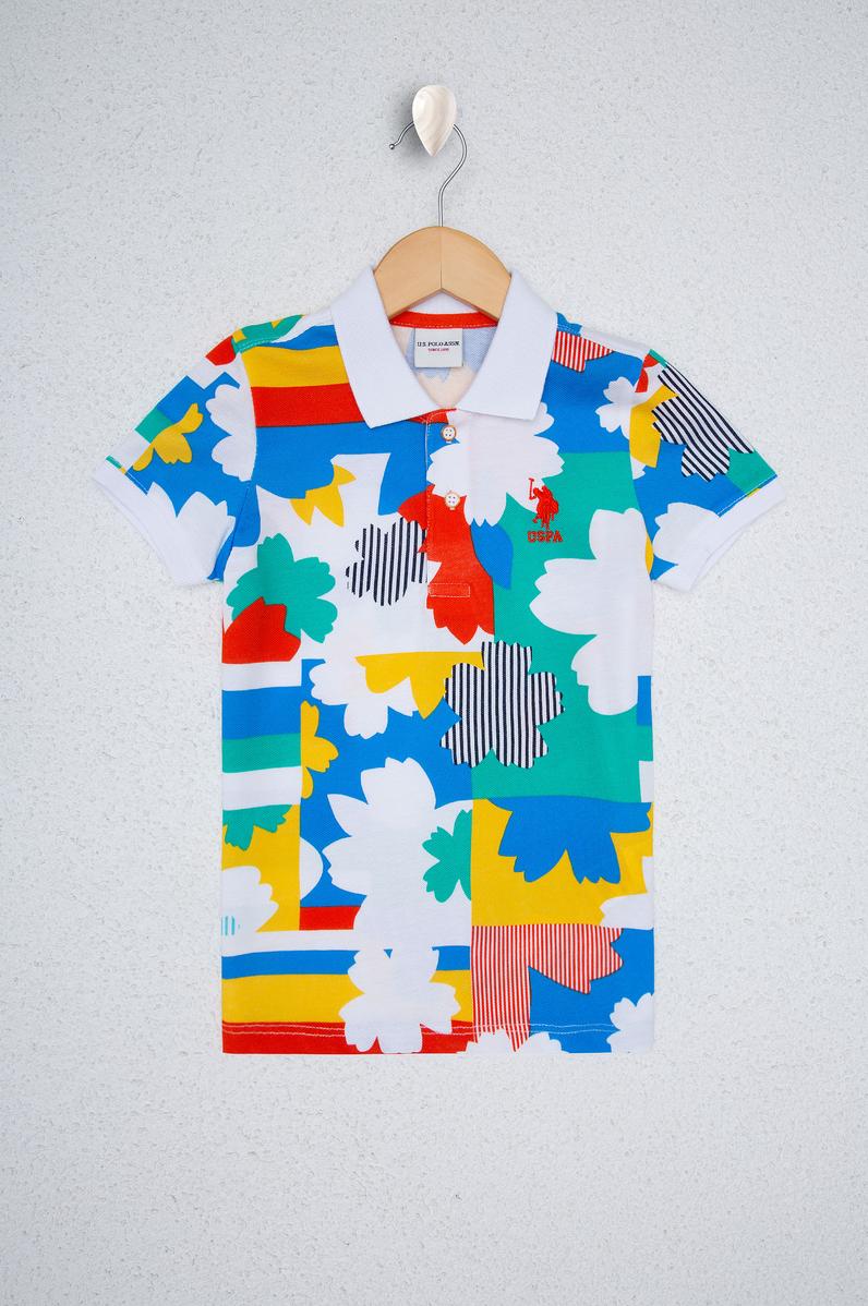 Erkek Çocuk Beyaz Polo Yaka Tişört