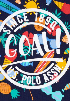 Çocuk Lacivert Bisiklet Yaka Tişört - 50220305001