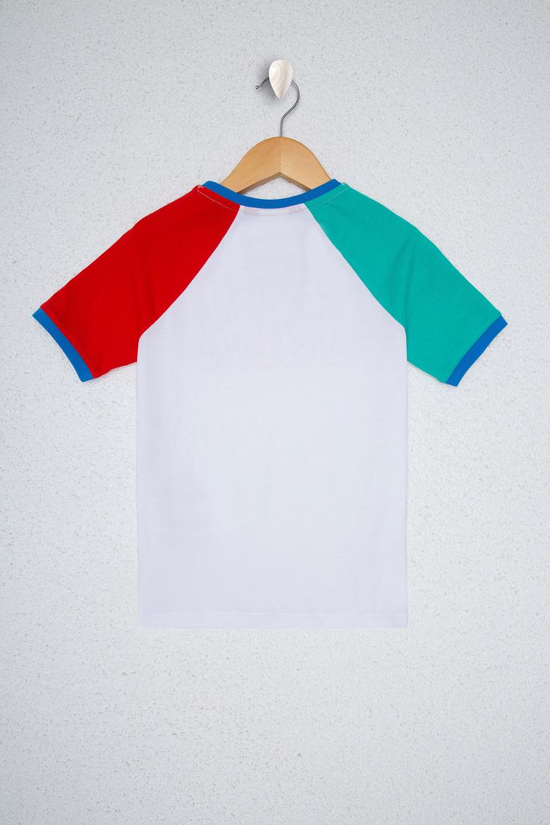 Çocuk Beyaz Bisiklet Yaka Tişört - 50220316001