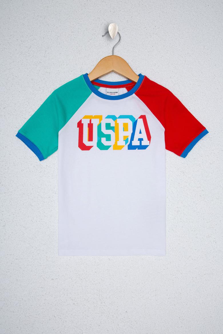 Çocuk Beyaz Bisiklet Yaka Tişört