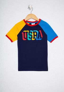 Çocuk Lacivert Bisiklet Yaka Tişört - 50220316013