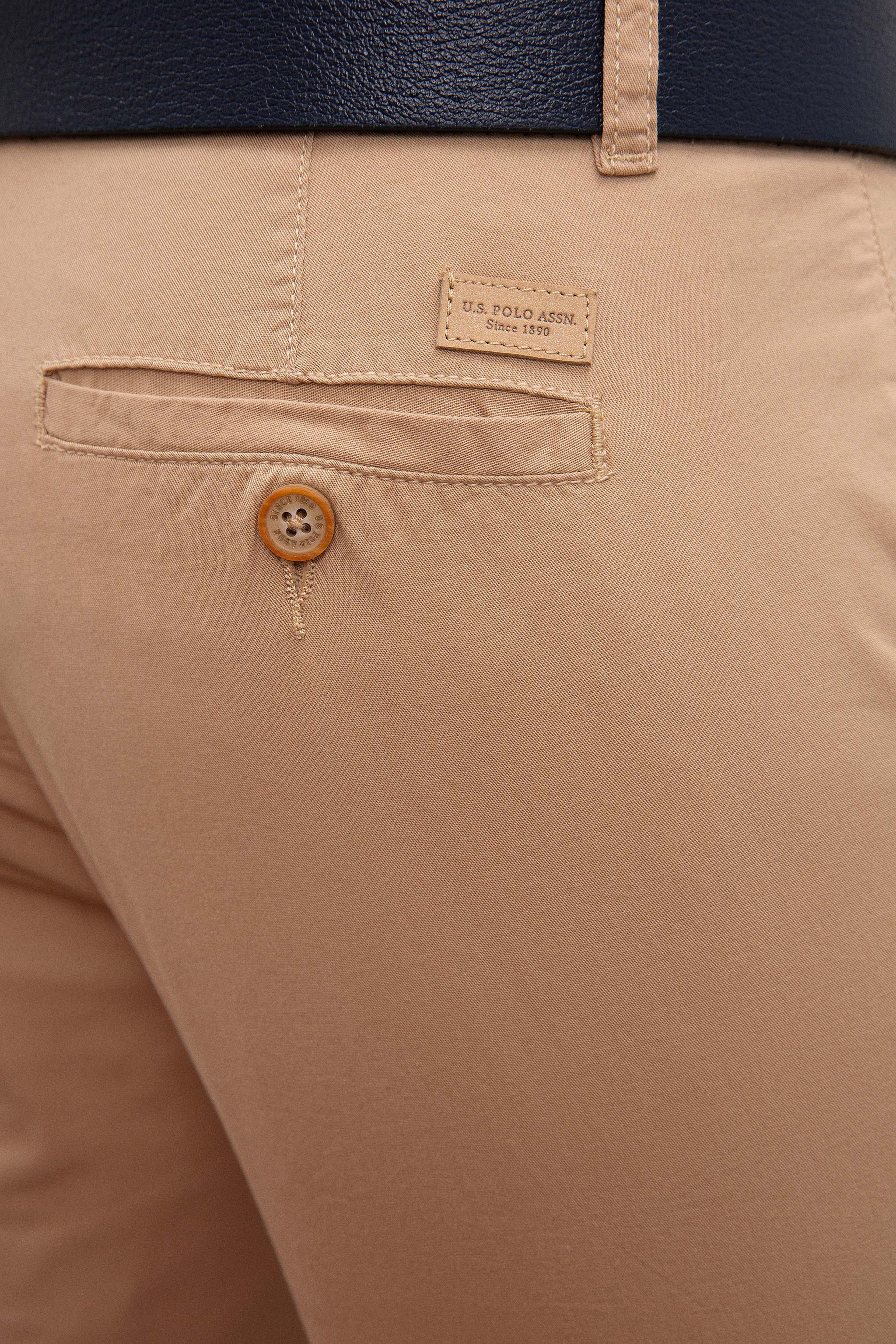 Erkek Beyaz Dokuma Bermuda Capri - Image 4