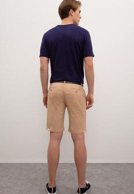 Erkek Beyaz Dokuma Bermuda Capri - 50222662027