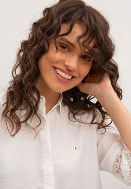 Kadın Beyaz Gömlek Uzunkol - 50218926015