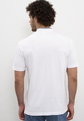 Erkek Beyaz Hakim Yaka T-Shirt - 50219112002