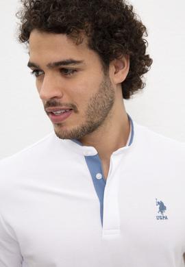 Erkek Beyaz Hakim Yaka T-Shirt - 50219112002