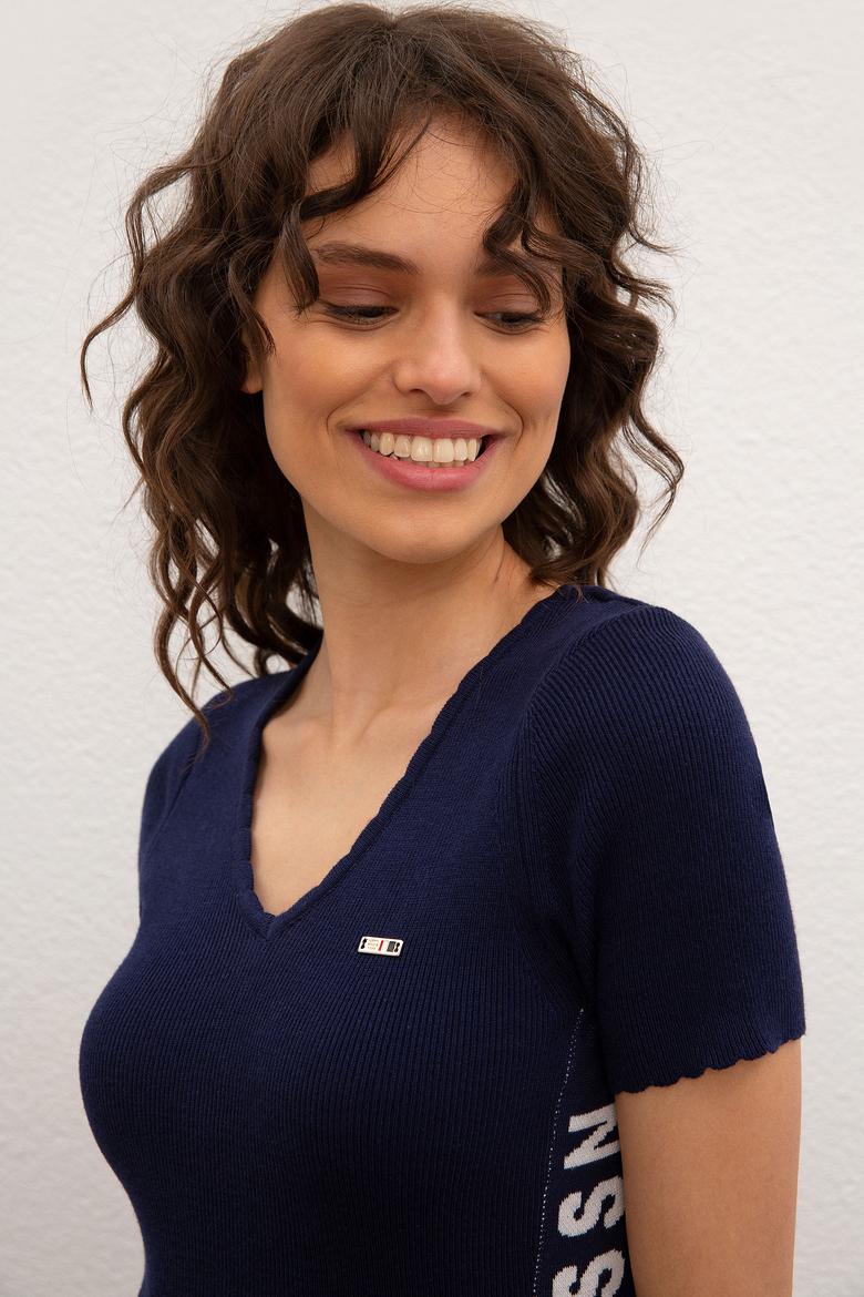 Kadın Lacivert Triko Elbise - 50217611013