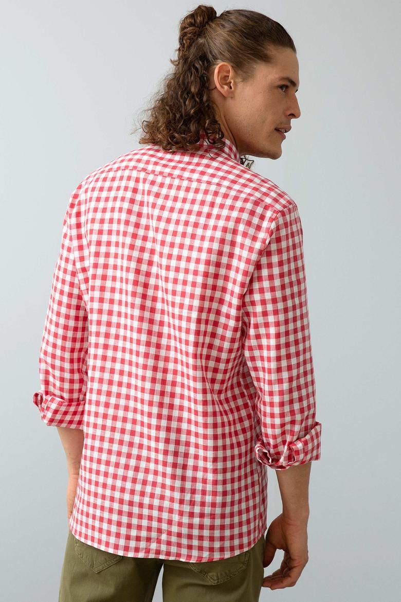 Erkek Kırmızı Gömlek Uzunkol - 50209128003