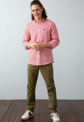 Erkek Kırmızı Gömlek Uzunkol - 50209128003
