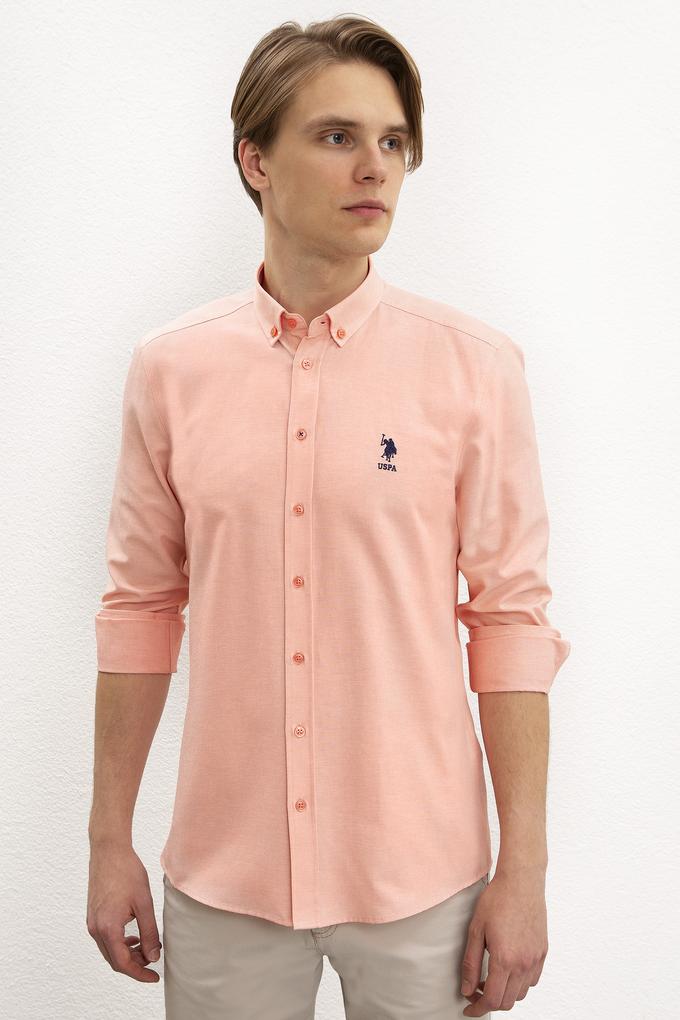 Erkek Pembe Gömlek Uzunkol Basic